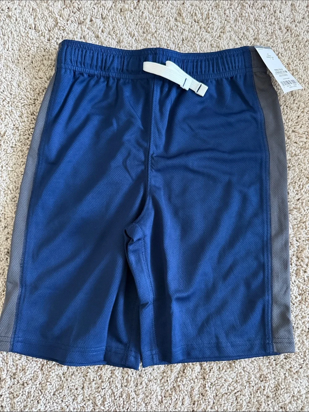 NWT Carter's Navy and Gray Boys Mesh Athletic Shorts size 7